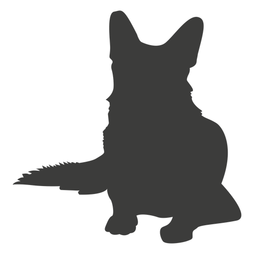 German shepherd laying down silhouette PNG Design