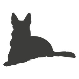 Pastor alemão deitado silhueta Desenho PNG