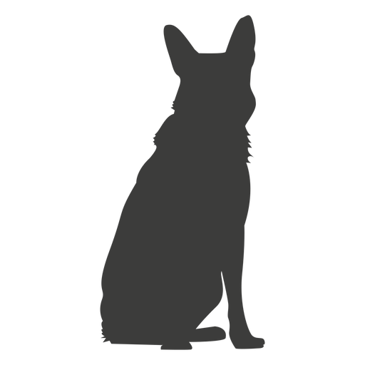 German Shepherd Sitting Down Silhouette Transparent Png Svg Vector File