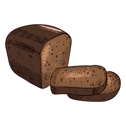 Ilustración de pan negro tradicional alemán Diseño PNG