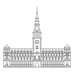 Golpe del ayuntamiento de Hamburgo Diseño PNG