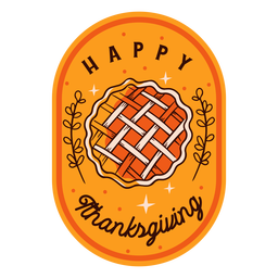 Happy thanksgiving badge thanksgiving PNG Design