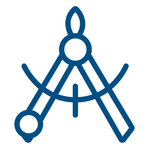Kompass-Strichsymbol messen PNG-Design