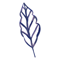 Trazo de acuarela de hoja de planta Diseño PNG