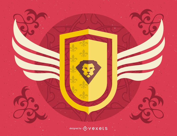 Heraldische Schild-Abbildung Heraldische Schild-Abbildung