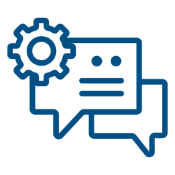 Configuración icono de trazo de burbujas de conversación Diseño PNG