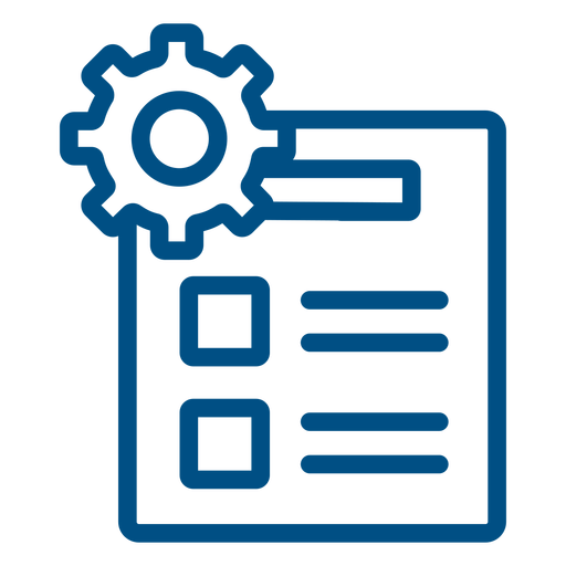 Ícone de traço da lista de configurações Desenho PNG