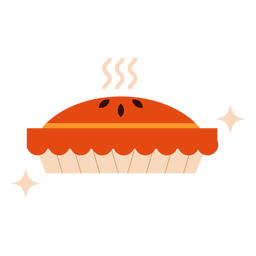 Pastel de calabaza brillante plano Diseño PNG