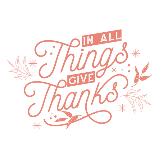 Thankful thanksgiving lettering PNG Design
