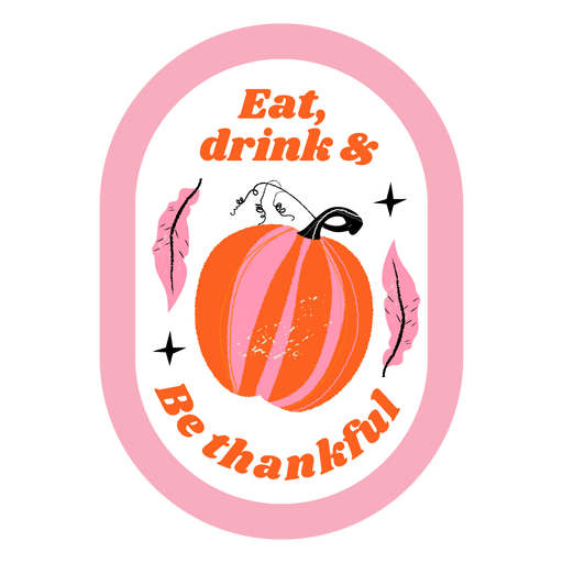 Thanksgiving K?rbis Abzeichen PNG-Design