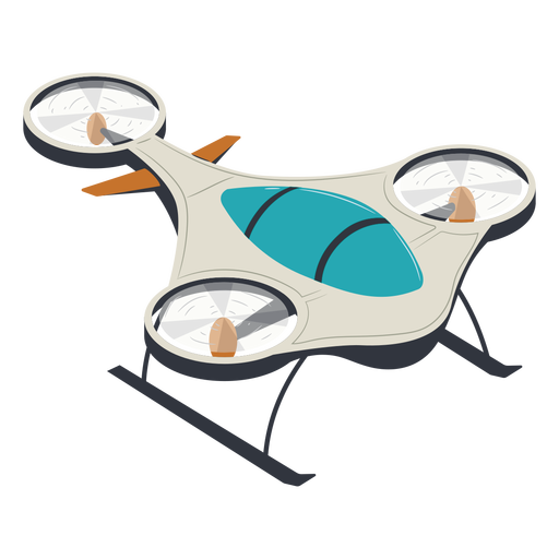Tricopter drone illustration