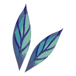 Acuarela de dos hojas Diseño PNG