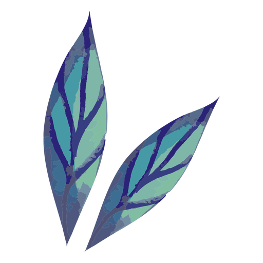 Aquarela de duas folhas Desenho PNG