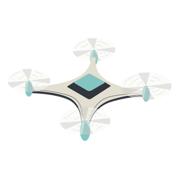 Ilustración de drone blanco Diseño PNG