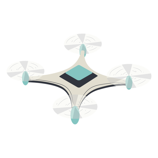 White drone illustration PNG Design