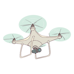 Drone blanco con ilustración de cámara Transparent PNG