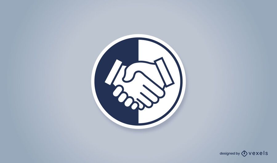 Handshake Badge Logo Design Handshake Badge Logo Design