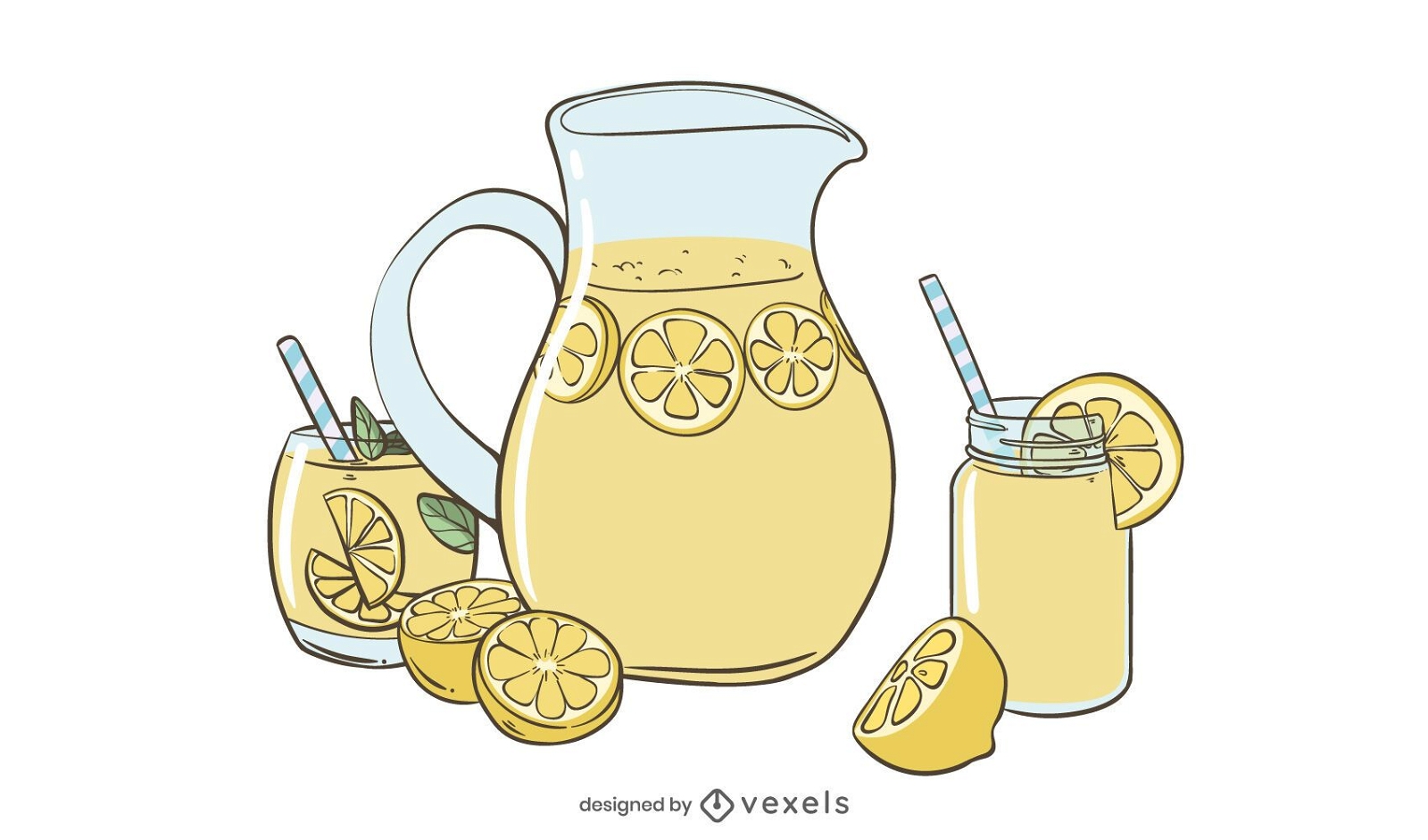 Desenho de ilustração de limonada
