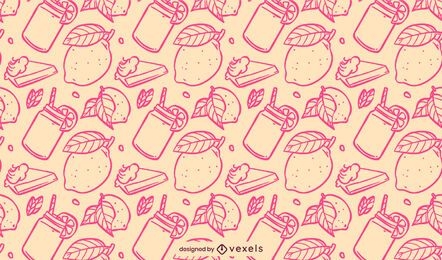Pink lemon pattern design