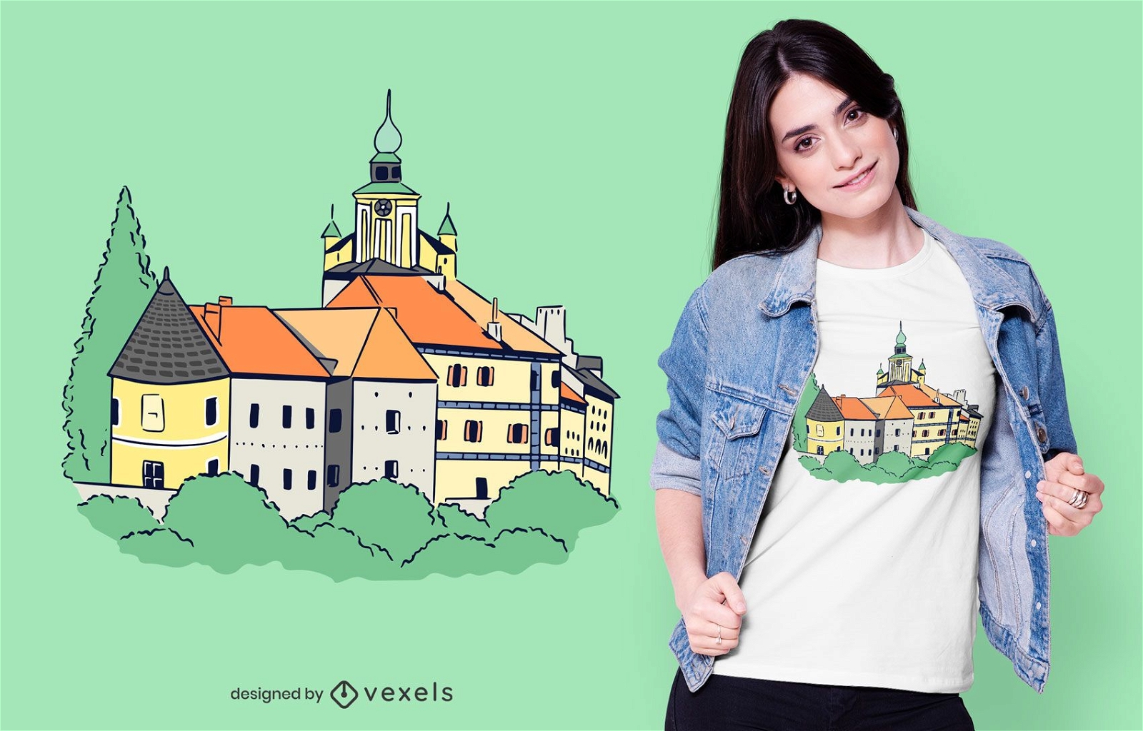 Deutsches Schloss T-Shirt Design