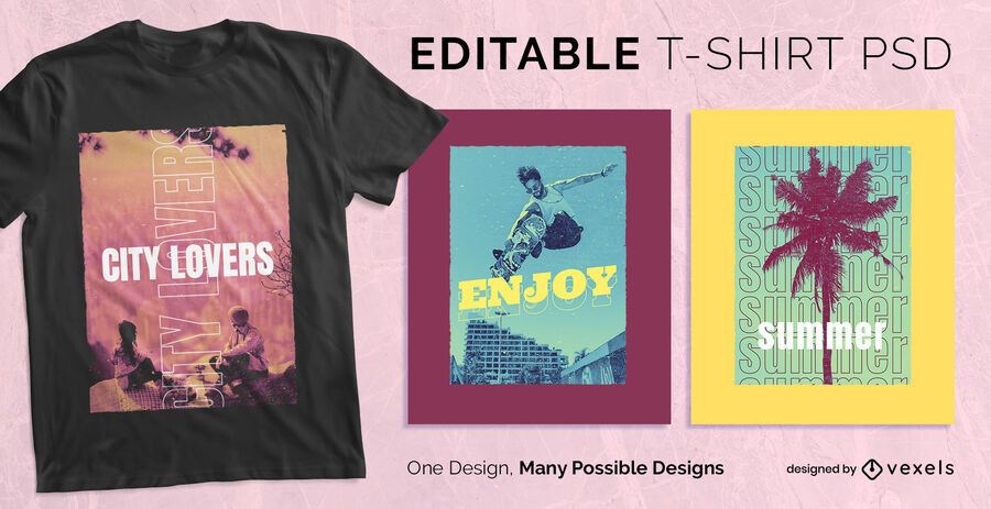 Multiple text t-shirt design psd Multiple text t-shirt design psd