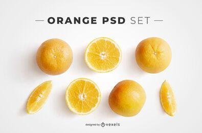 Orange psd elements for mockups