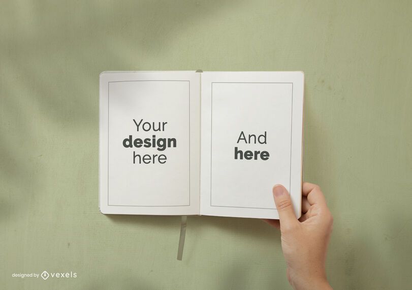 Notebook pages mockup design Notebook pages mockup design