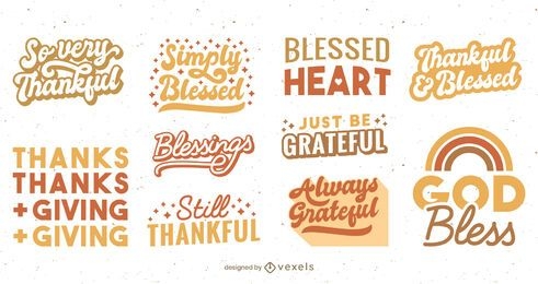 Thanksgiving lettering set