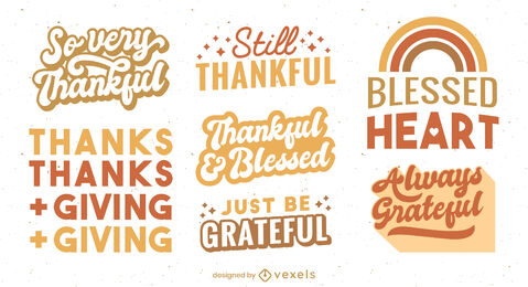 Thanksgiving lettering set