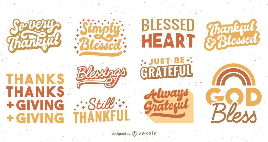 Thanksgiving lettering set Thanksgiving lettering set