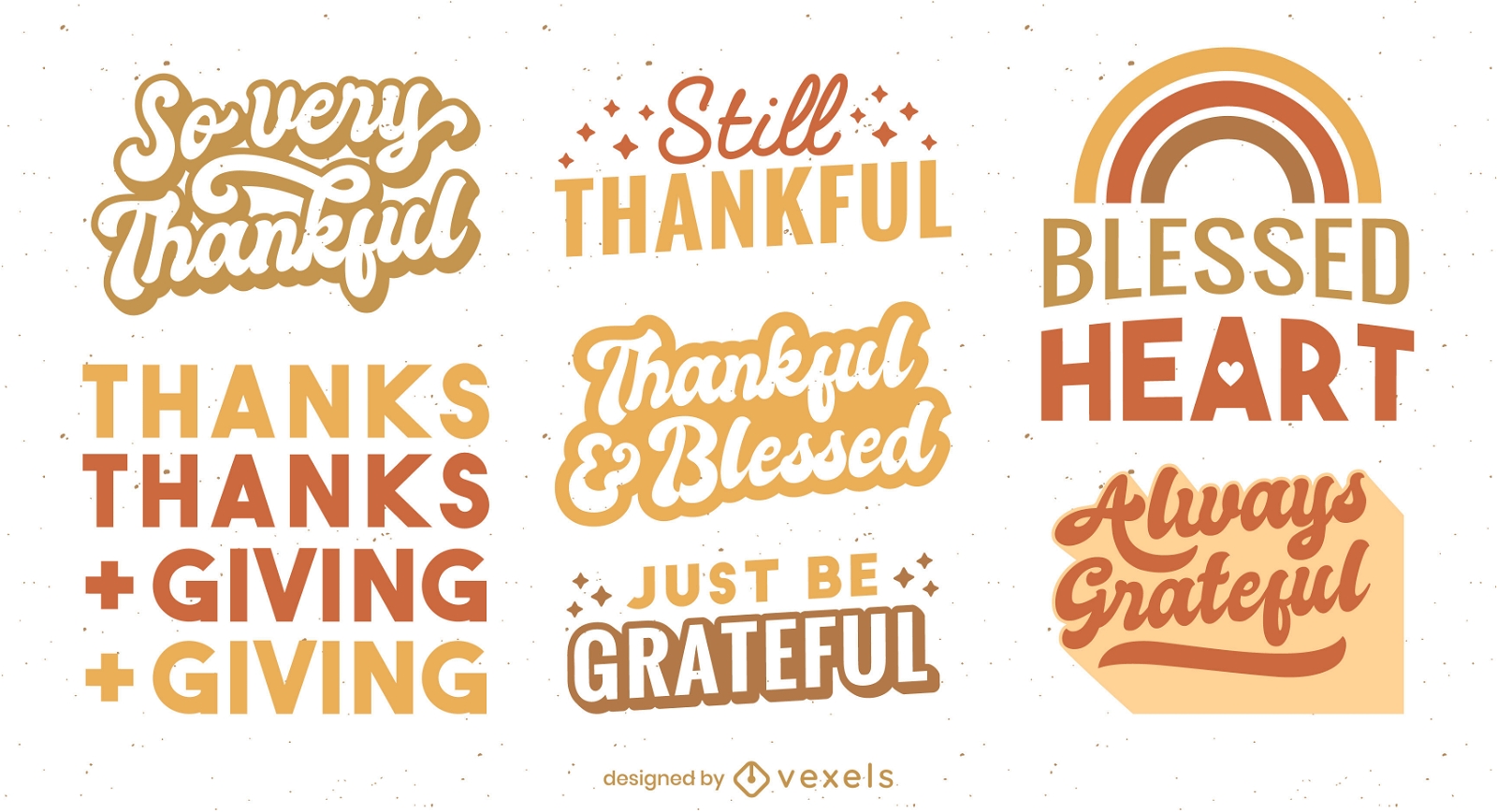 Thanksgiving lettering set