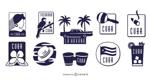 Cuba elements set Cuba elements set