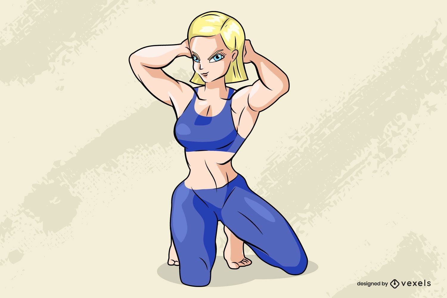Desenho de ilustração de mulher fitness