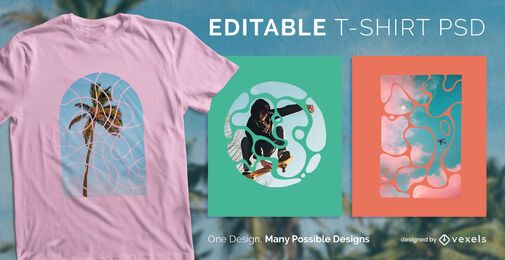 Resumo de curvas t-shirt design psd Resumo de curvas t-shirt design psd