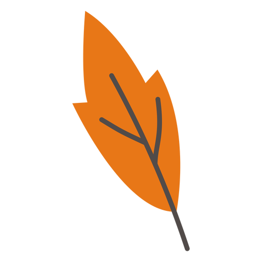 Herbstblattdekoration flach PNG-Design