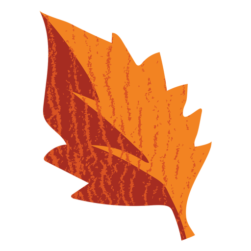 Brown pointed leaf flat PNG Design