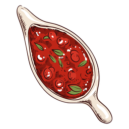 Cranberries sauce illustration