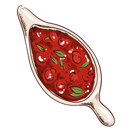 Cranberries sauce illustration