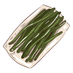 Green beans illustration PNG Design