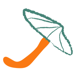 Green mushroom hand drawn PNG Design