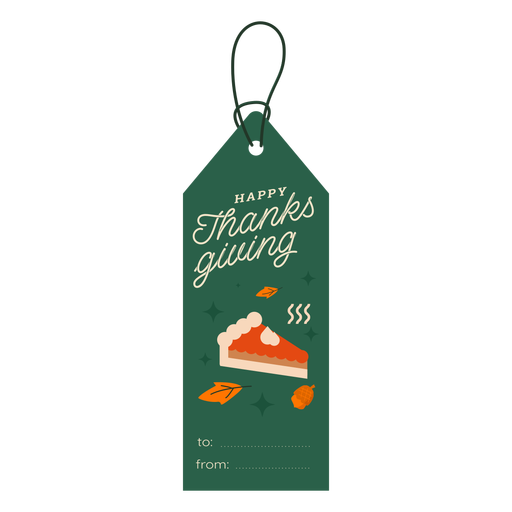 Happy thanksgiving tag PNG Design