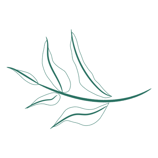 Leaves branch without color hand drawn PNG Design