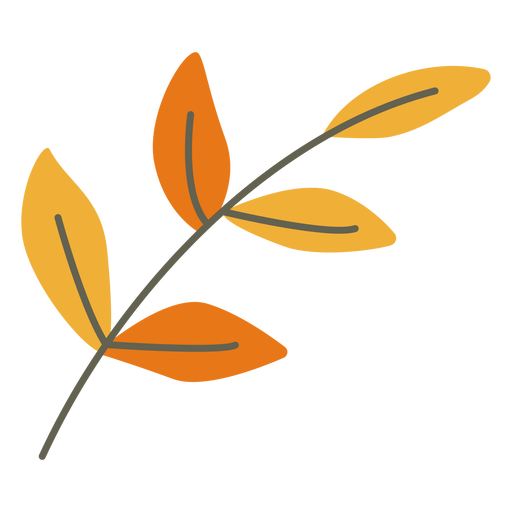 Leaves decoration flat PNG Design