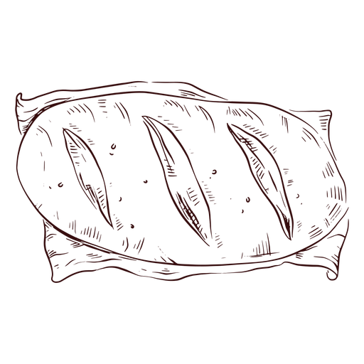 Loaf of bread hand drawn - Transparent PNG & SVG vector file