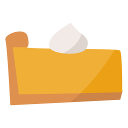 Pumpkin pie slice flat PNG Design