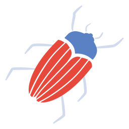 Red beetle flat PNG Design