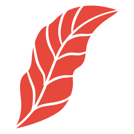 Folha vermelha folha plana Desenho PNG
