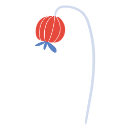Rote Pflanze flach PNG-Design