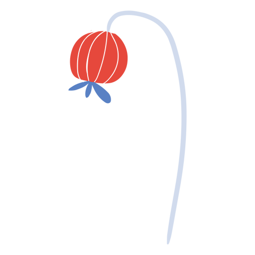 Planta vermelha plana Desenho PNG