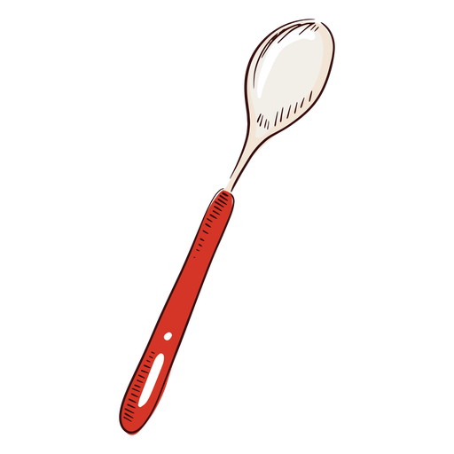 Red spoon illustration